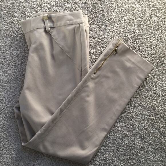 Calvin Klein Khaki Skinny Zipper Ankle Pant Size 2 - Picture 1 of 7